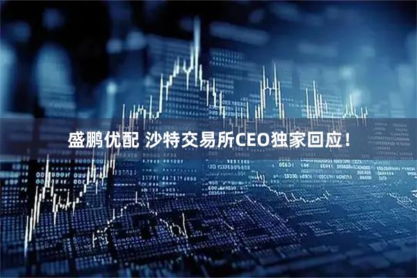 盛鹏优配 沙特交易所CEO独家回应！