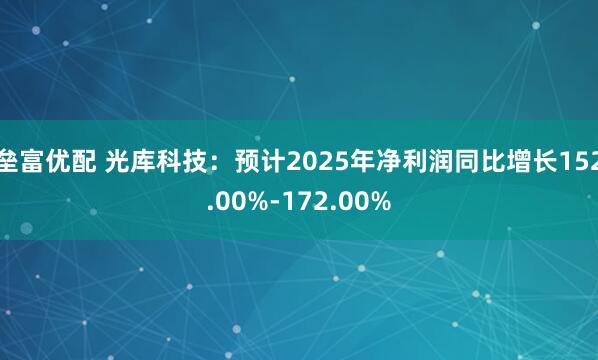 垒富优配 光库科技：预计2025年净利润同比增长152.00%-172.00%
