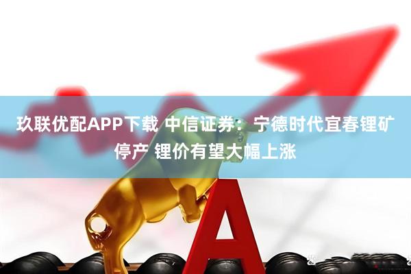 玖联优配APP下载 中信证券：宁德时代宜春锂矿停产 锂价有望大幅上涨